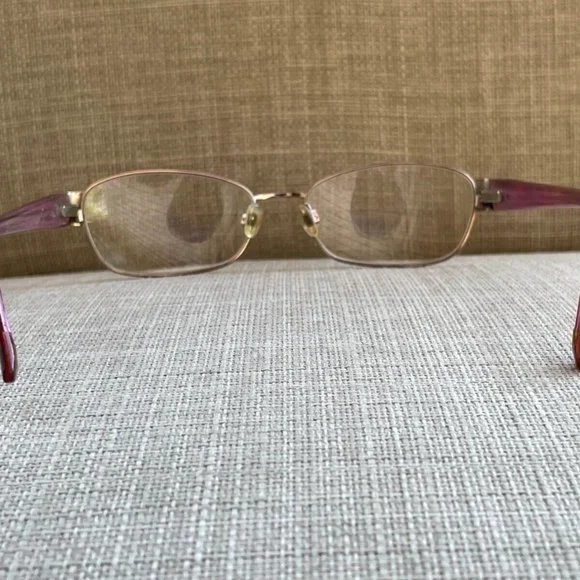 Anne Klein Women Eyeglasses Frame Red/Gold Tone glasses - Picture 11 of 11
